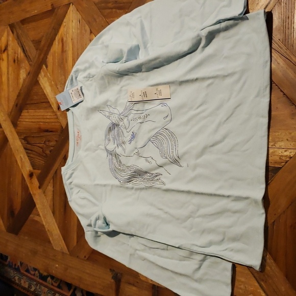 Cat & Jack Girls Unicorn long sleeve top size large - Picture 1 of 2
